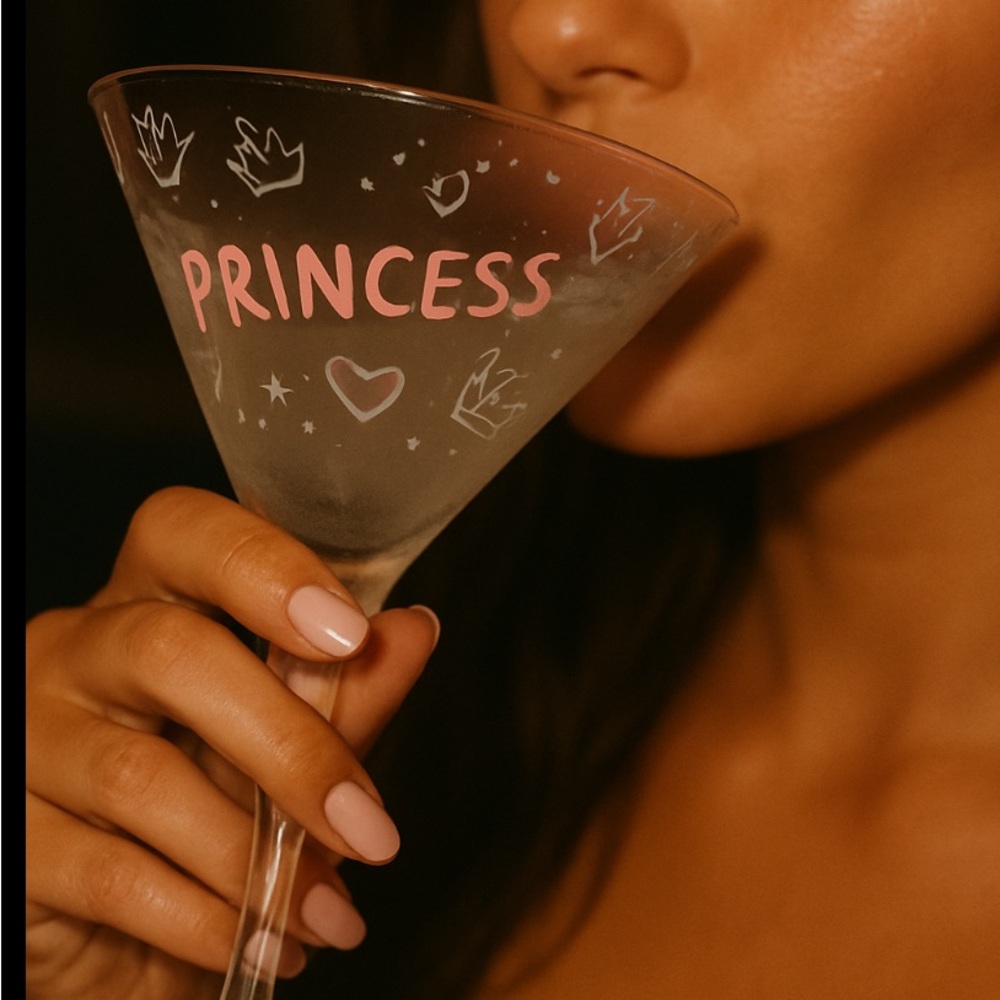 Lolita "PRINCESS" Martini Glass with Recipe RETIRED Gift RARE